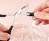 Professional Precision Eyebrow Trimmer Scissors with Comb, Black Silver Tone, Grooming for Men Women.