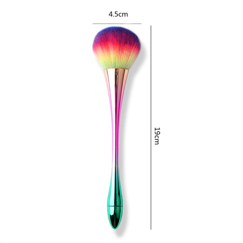 SILPECWEE 2 Pcs Nail Dust Brushes, Dip Powder Brush for Acrylic Nails, Makeup, Blush, Nail Art Clean Up Tools