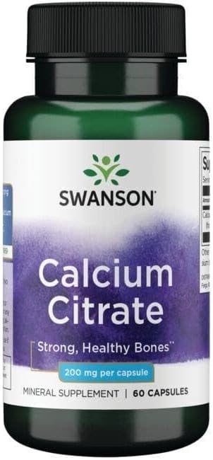Swanson Calcium Citrate 200mg – 60 Capsules