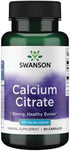 Swanson Calcium Citrate 200mg – 60 Capsules