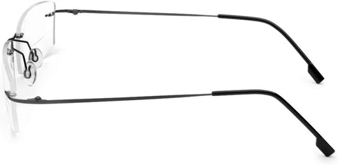 Fuisetaea Rimless Frame Bifocal Reading Glasses, Flexible Titanium Alloy, Lightweight +2.25 Readers