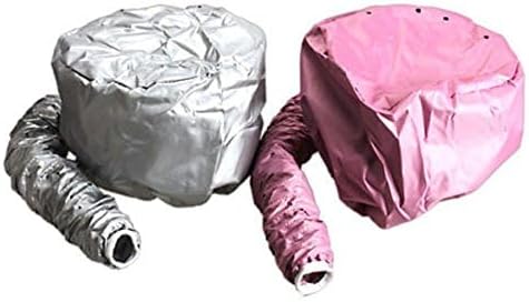 Kingzhuo 2 Pcs Bonnet Hair Dryer, Portable Safe Soft Hat Hair Dryer for Women (Silver and Pink)