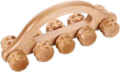 Healifty Wooden Massage Roller Ball Handheld Muscle Relief Tool for Back Neck