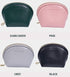 Womens Mini Cosmetic Beauty Bag, Half Moon Coin Purse with Zipper for Makeup Accessories (Pink)