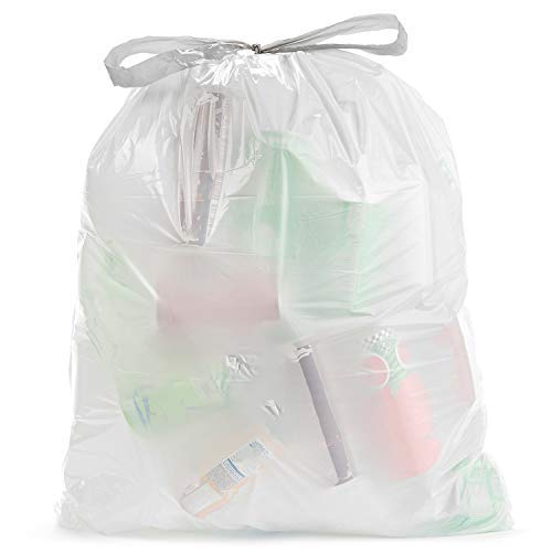 Ultrasac 13 Gallon 0.9 MIL White Tall Kitchen Garbage Bags, Pack of 54 for Home, Kitchen, Bathroom, Commercial