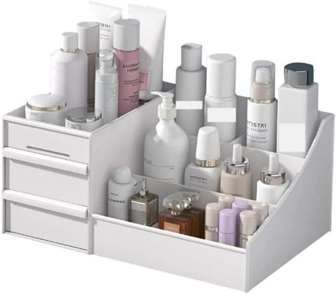 Large Capacity Makeup Organizer for Bathroom, Cosmetic Storage Box with Drawers, Desktop Container for Jewelry and