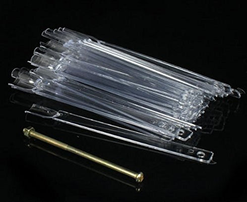 yueton 2 Set Total 100 Tips Transparent Fan-shaped Nail Art Tips Display, Polish Board Practice Sticks Tool
