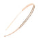 Ruihfas Rose Gold Tone Double Rows Crystal Rhinestones Headbands for Women, Wedding Party Hair Hoop