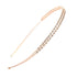 Ruihfas Rose Gold Tone Double Rows Crystal Rhinestones Headbands for Women, Wedding Party Hair Hoop