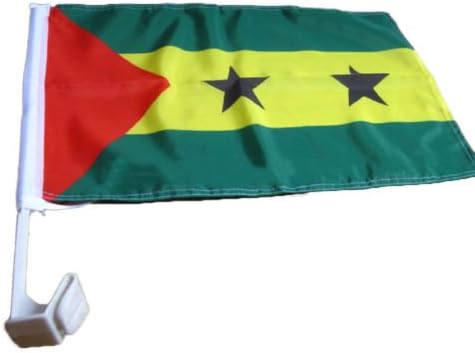 Moon Knives (2 Pack) Sao Tome Principe Country Car Window Vehicle 12''x18'' Flag