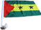 Moon Knives (2 Pack) Sao Tome Principe Country Car Window Vehicle 12''x18'' Flag