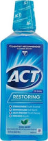 ACT Restoring Fluoride Mouthwash, 18 fl. oz., Strengthens Tooth Enamel, Cool Mint