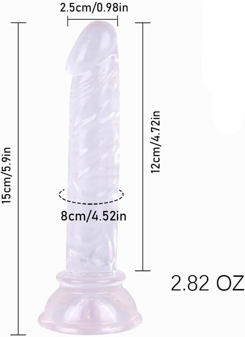 HAOSOAH 4.72 Inches Sets Mini Realistic Dildo with Strong Suction Cup, Anal Dildos Lifelike Fake Penis