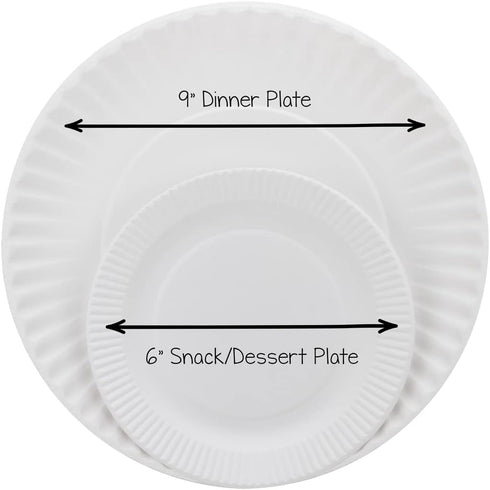 Hygloss Products Paper Plates - Uncoated White Plate, 6-Inches, 100 Pack, Environmentally Friendly, Recyclable