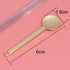 3Pcs Round Metal Cosmetic Spoon Spatulas, Mini Makeup Beauty Spoons for Home Salon, Golden