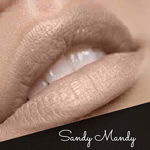 Premium Beige Nude Matte Liquid Lipstick | Long Lasting Texture | Sandy Mandy