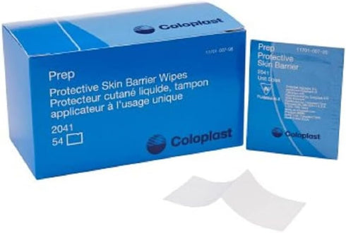 Coloplast Prep Skin Barrier Wipe, NonSterile NonWoven Gauze, 2041, 54 Wipes/Count