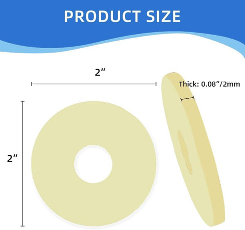 THUJPKU 20 2mm 2mm PCS Ostomy Barrier Rings, Moldable Ostomy Supplies, Flexible Medical Grade Hydrocolloid Ostomy Bag
