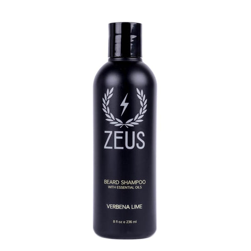 ZEUS Beard Shampoo, Cleansing & Moisturizing with Green Tea, 8 oz, Verbena Lime