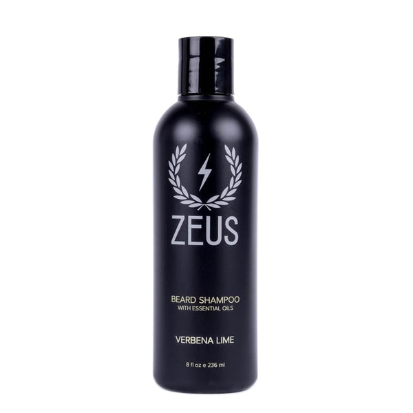 ZEUS Beard Shampoo, Cleansing & Moisturizing with Green Tea, 8 oz, Verbena Lime