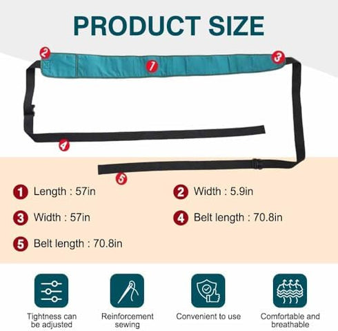 QNZKIOXV 1 Pack 2 Packs Anti-Fall Bed Restraint Strap for Elderly, Dementia Restraint Gloves, Dementia Restraint