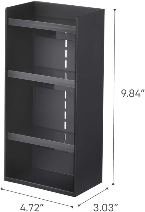 Yamazaki Home Tower Jewelry & Makeup Organizer, Standup Cosmetic Storage Box Display Case - Flat Abs Plastic