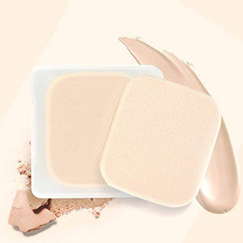 KOOBA 2pcs Square Makeup Sponges with 1 Travel Case, Beauty Face Primer Compact Powder Puff, Blender Sponge Replacement