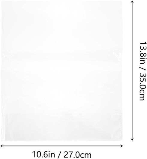 HOODANCOS 100 Sets 27x35+6 Cm Gusseted Packaging Bakery Bread Bags Plastic Airtight Bread Pouches Self-sealing