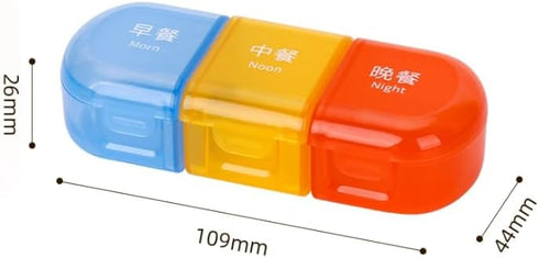 QXMYGSLSD 2Pcs 3 Weekly Pill Organizer Arthritis Friendly, BPA Travel Day Pill Box Design and Large Compartment to Hold