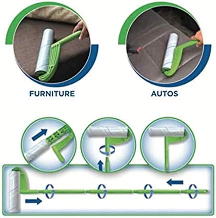 Leo MegaClean 10-Inch Wide Lint Roller Refills, 6 Rolls, 300 Ultra-Wide Sheets for Household Cleaning