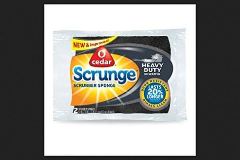 O-Cedar Scrunge Heavy Duty Sponge for Non-Scratch 7.5 in. L 2 pk by O-Cedar