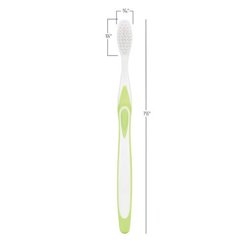 SmileGoods A404 Soft Bristle Toothbrush, 40 Tuft, Assorted Colors, Bulk Pack of 72