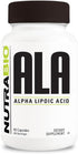 NutraBio Alpha Lipoic Acid (ALA) Supplement, 300mg, Supports Antioxidant Health, 90 Vegetable Capsules