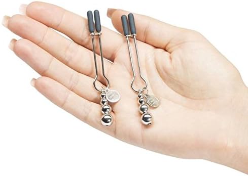 Pinch Fifty Shades of Grey The Nipple Clamps - Adjustable Weight Metal Nipple Clamps for Sex Pleasure - Silicone Coated