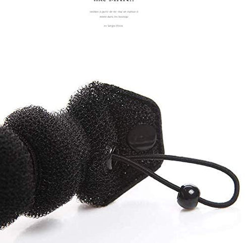 Set of 2 Black Magic Hair Styling Donut Bun Ring Styler Maker for Women, 1 Large + 1 Small