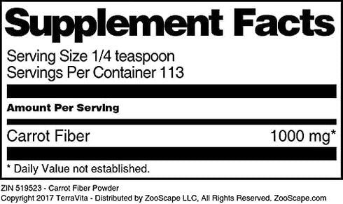 Terravita (4 oz, 519523) Carrot Fiber Powder ZIN: