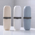 Travel Toothbrush Cup Case, Portable Plastic Holder with Cover for Toothpaste Storage, Daily Use, White