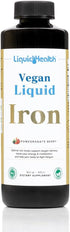 LIQUIDHEALTH Vegan Liquid Iron Supplement with SunActive & Ferrochel Iron, Natural Energy & Immune Support, 16 oz