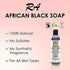 RA COSMETICS 100% African Liquid Natural Black Soap, 8 oz