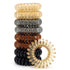 Kitsch Spiral Hair Ties for Women - No Crease Hair Tie, 8pcs Brunette, for Thick and Thin Hair
