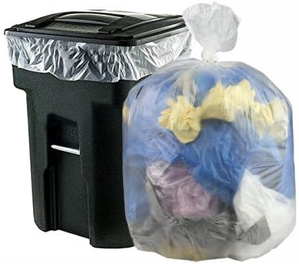Pekky 30 70 Counts Gallon Clear Large Trash Bags (Lawn and Leaf)