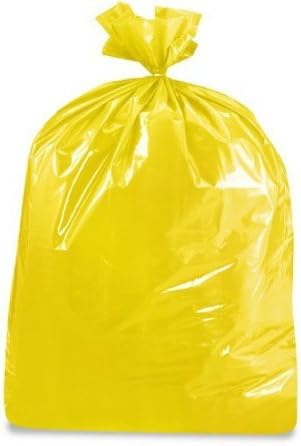 USA-Made Colorful Trash Bags, Variety of Sizes and Colors, 10, YELLOW 14 GALLONS
