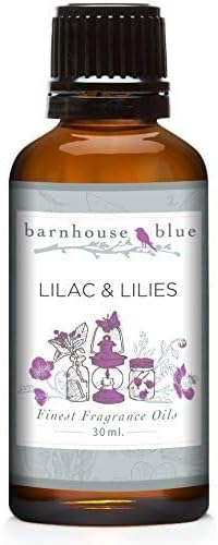 Blue Lilac & Lilies Premium Grade Fragrance Oils by Barnhouse - for Candle, Soap Making, 30ML