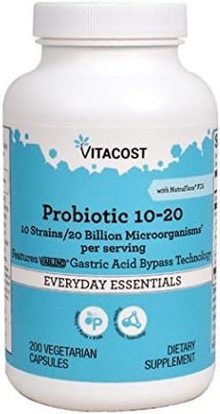 Vitacost Probiotic 10-20 - 20 Billion CFU** - 200 Vegetarian Capsules