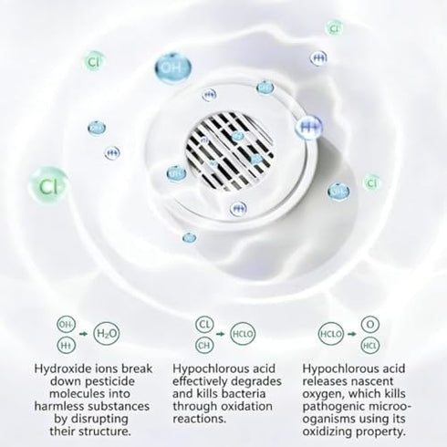 WEYUXN Purifier Vegetable Cleaner,Fruit and Vegetable Purifier, Clean Fresh Produce in Water for Kitchen Home(White)