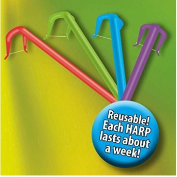 The Harp Orthodontic Reusable Flosser, 4 Pack Multipack