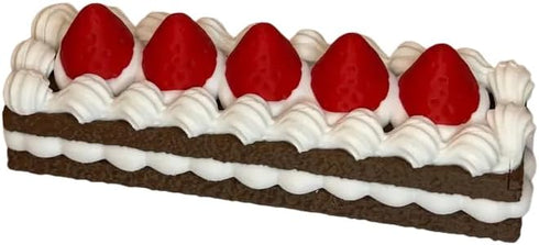 Vexthonarix Strawberry Cake Pill Organizer, Weekly Pill Box with Compartments, Cute Dessert Style