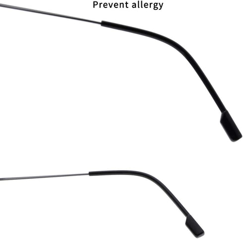 Fuisetaea Rimless Frame Bifocal Reading Glasses - Flexible Titanium Alloy +1.50 Lightweight Readers