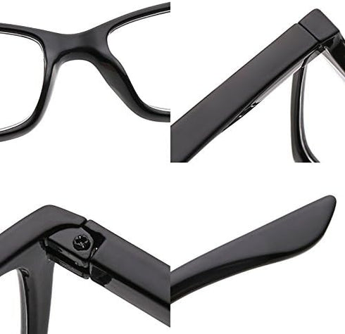 Suertree 3 Pack Reading Glasses for Men Women UV Ray Anti Glare Spring Hinge Readers Aid