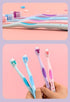 Individually Packaged Cute Toothbrush Set, Compact Head (Sky Blue, 3 Count)